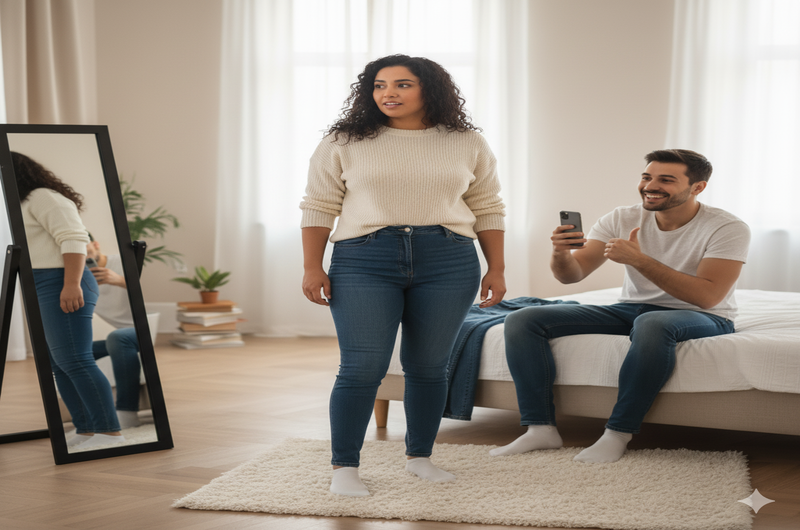 How do I look in these jeans?